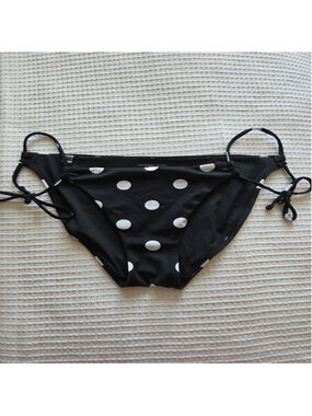 Women's Victoria's Secret Black White Polka Dot Bikini Bottom S